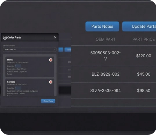 Vaultoniq parts ordering